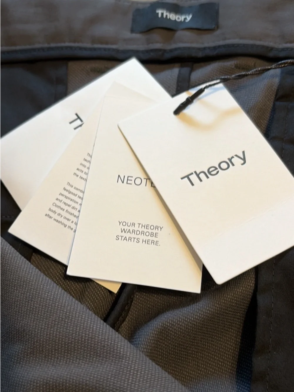 Theory Men's Gray Pants Theory Branded